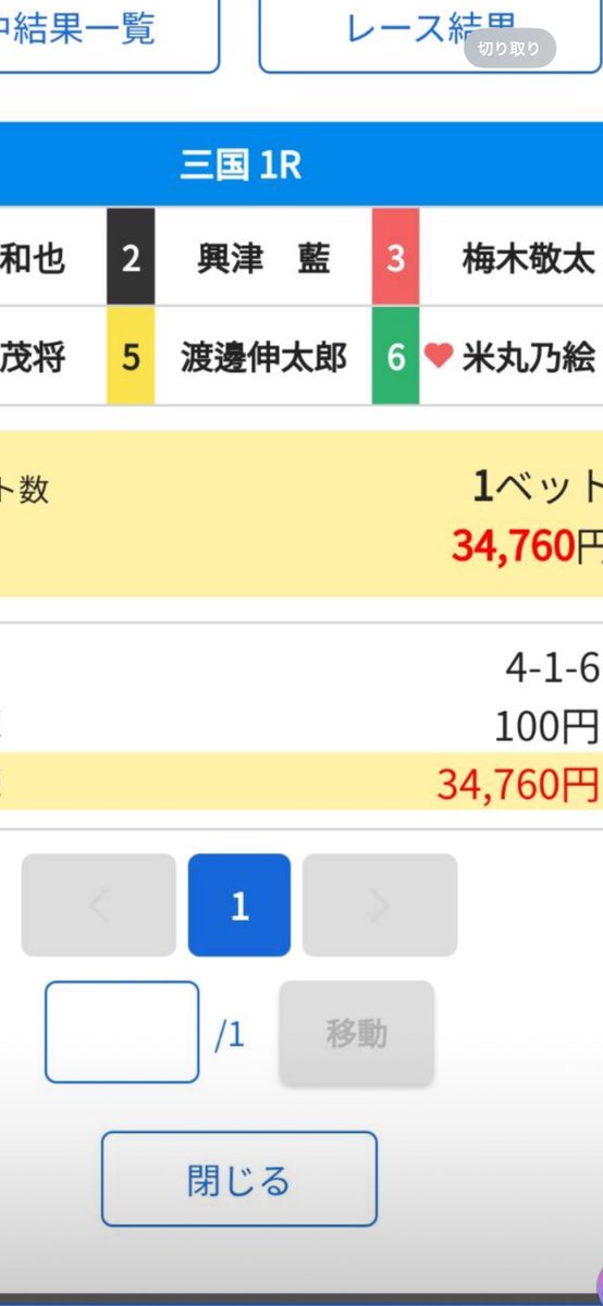 aru1906's tweet photo. 無料予想
三国1R的中🎯
4ｰ1ｰ6
¥34760✖️3＝¥104280 https://t.co/2EC5UGmiHT