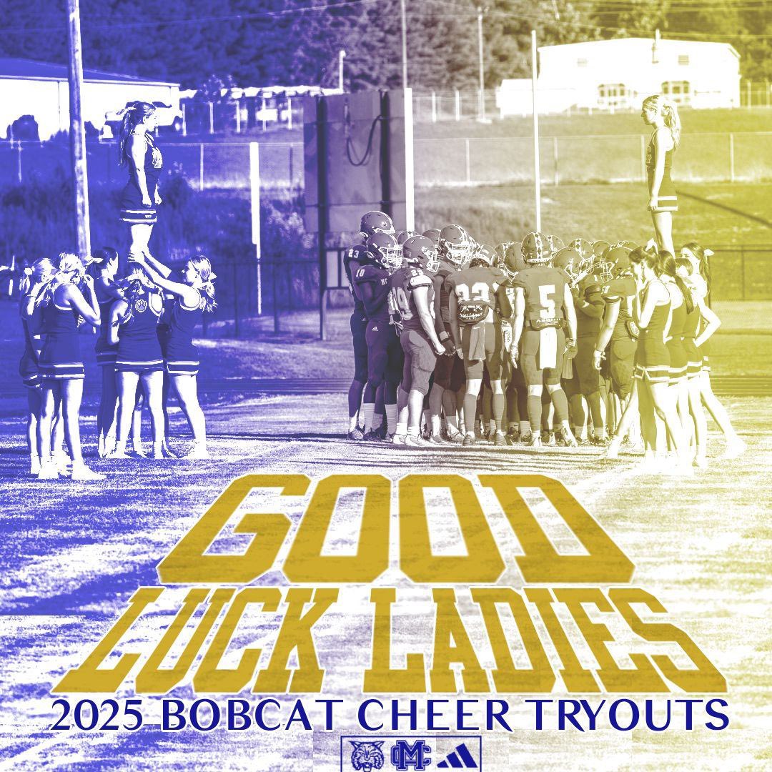 MC_Bobcats's tweet photo. Good luck to all the ladies trying out for the 2025 Bobcat Cheer Team! We appreciate everything you do to bring energy to Friday nights. Can’t wait to see who will be leading the Bobcat spirit next season! #BobcatCheer #GoBobcats @ https://t.co/yjwQ30tcet