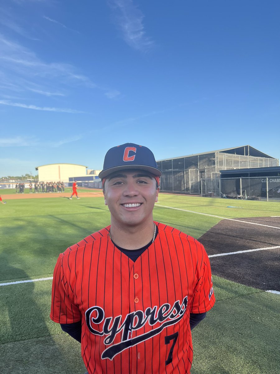 Final - Cypress 7, JSerra 4. John Short 2 RBIs.
