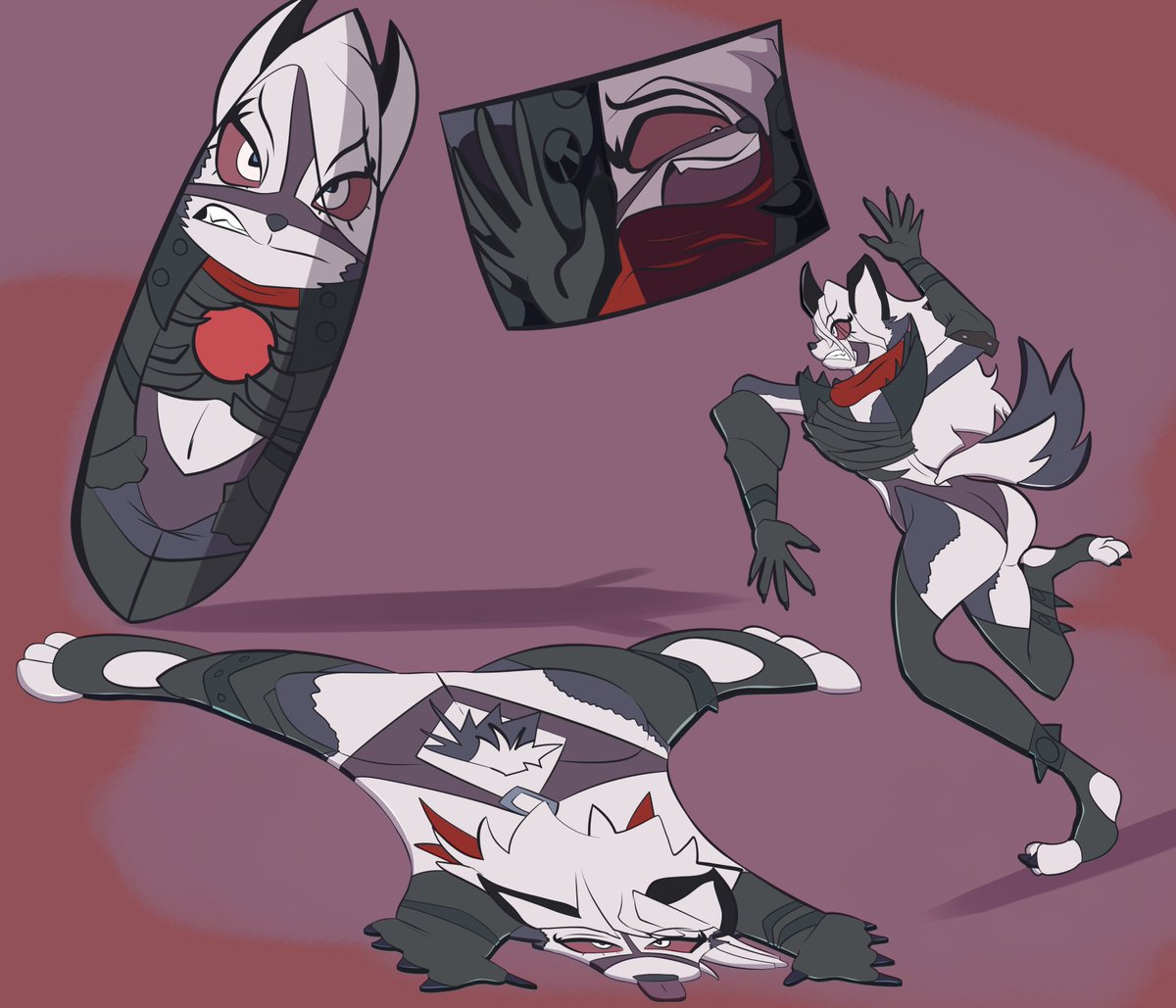 Commision featuring Loona in Malice's outfit in bunch of different squishes and flats!
