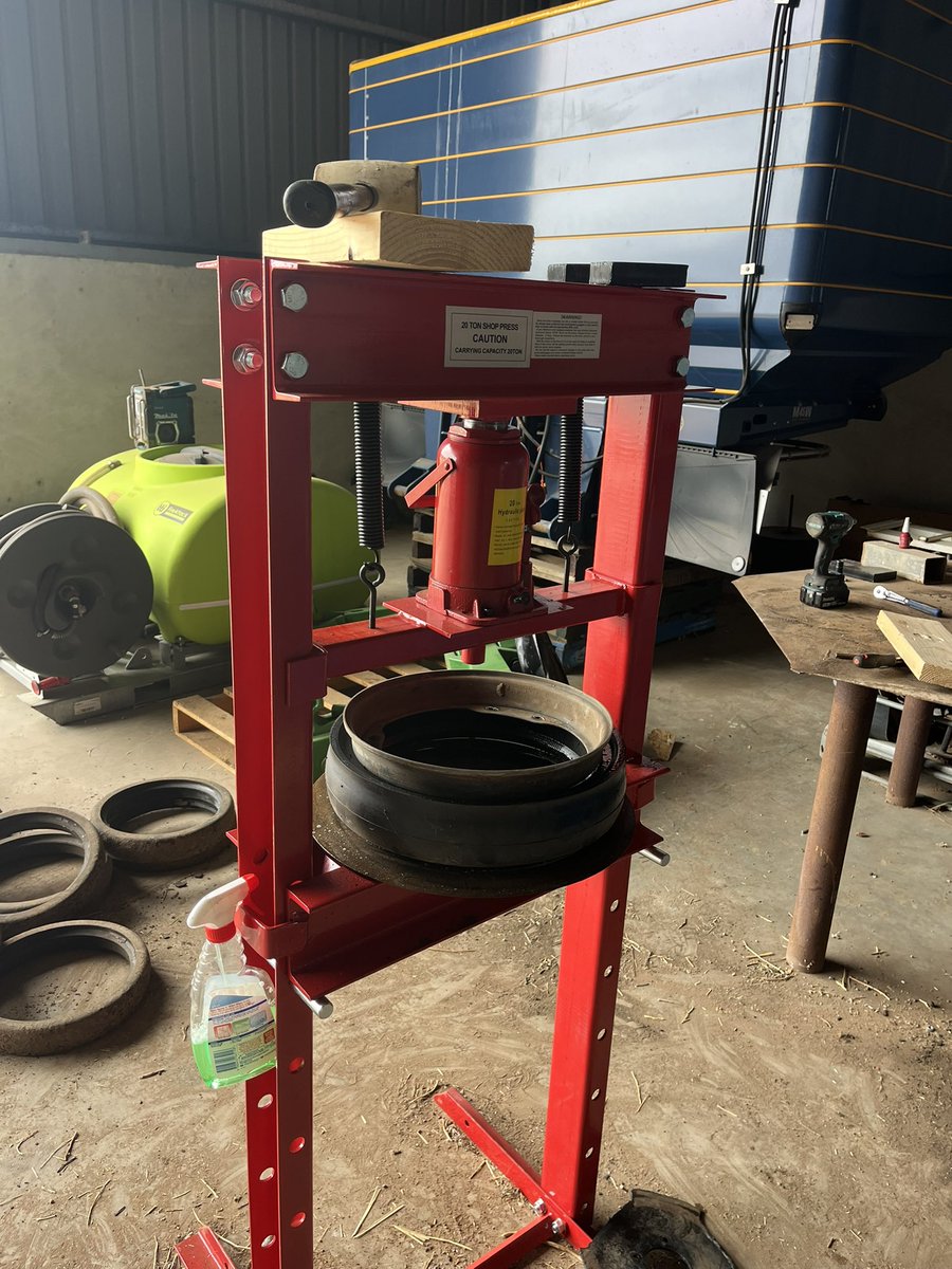 Any one out there have tips and tricks to putting new rubbers on a JD disc seeder press wheel?