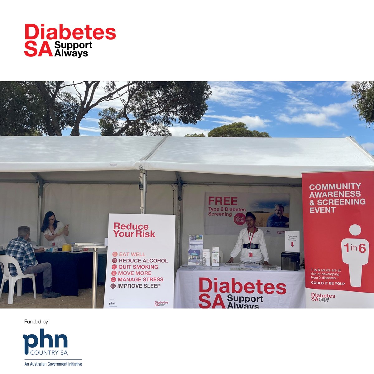 On Saturday 1st March the team attended the Mannum Show to raise awareness of the risk factors for type 2 diabetes and provide the locals with an opportunity to be screened for type 2 diabetes.