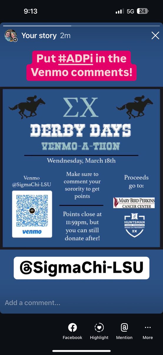 MelFaye1111's tweet image. Shameless plug for my kid!  Put #ADPi in your Venmo comments!  Venmo: SigmaChi-LSU