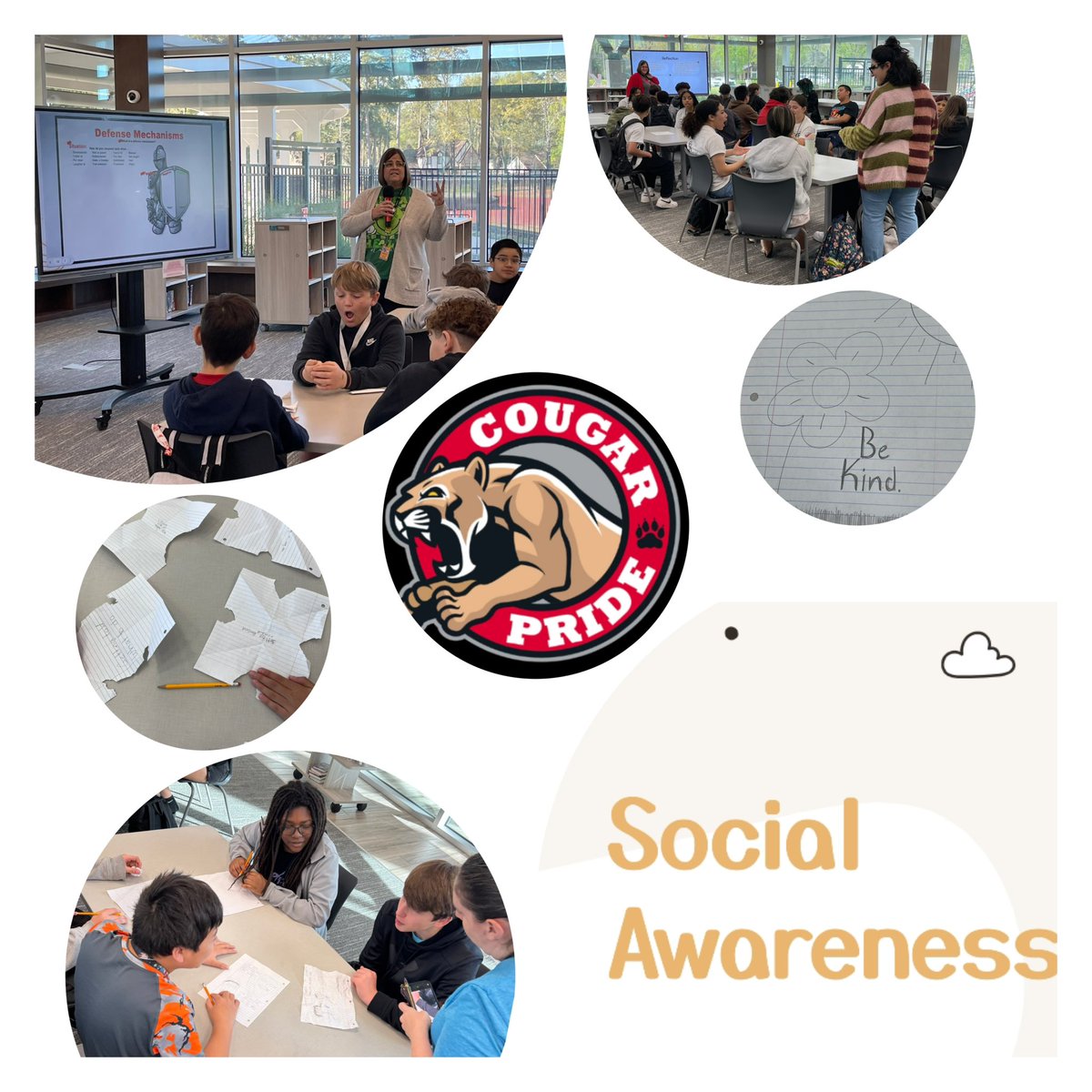 counselors_kms's tweet photo. @mrs_kmsconsel @cwoottie @Mrs_MercedesF Loved our Social Awareness Guidance Lessons this week!! ♥️🐾 We worked on empathy, understanding triggers, and the impact of social media. #KMSCougarPride #KMS1ofaKIND @HumbleISD_KMS @HumbleISD_CBS #makingmemes @LSSSCA1 @TxCAtweets https://t.co/Pqi4T6ilf1