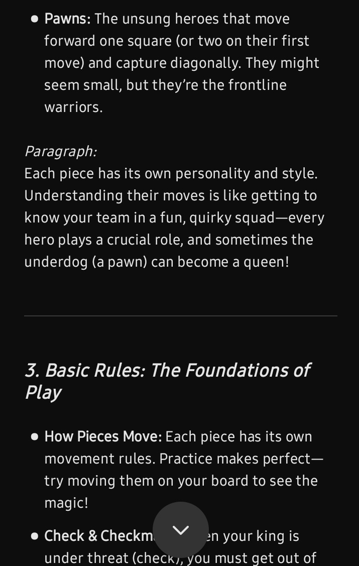 beulah_agiande's tweet image. Day 1 of #AiSK 
Demonstrating Prompting Techniques and basic components of a prompt!
Using @ChatGPTapp , here is what I  came up with :
#ChatGPTapp
#chesspunks 
#chess
#ALX_AiSK