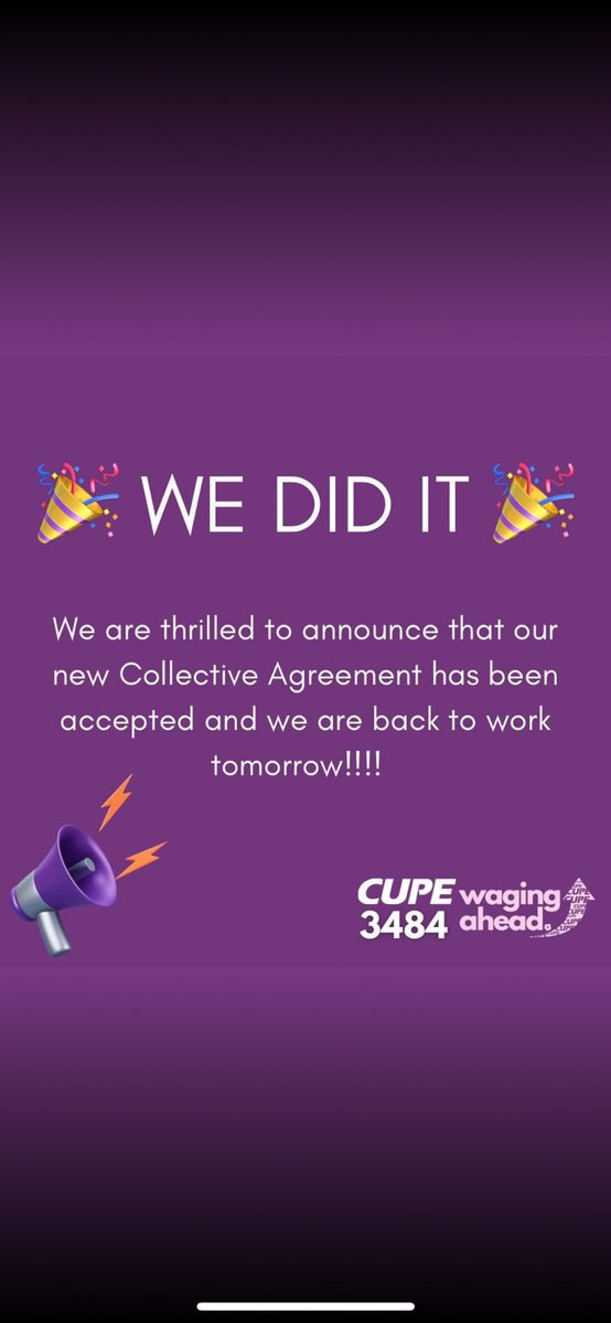 Congratulations everyone <a href="/CupeAB/">CUPE Alberta</a>  on a remarkable victory that seemed unattainable just weeks ago. These brave workers, who are predominantly women and whom I am proud to call my colleagues, have put everything on the line to fight for the rights of all of us and our students.
