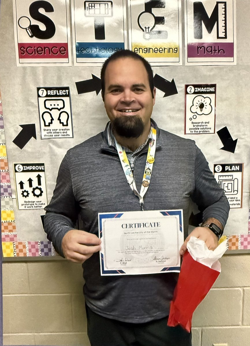 Here are our March Leaders of the Month! They have shown leadership and honesty and we are so proud of them! Our Faculty of the Month is Mr. Josh Morris! He is such a help to us with all of our technology endeavors! #ramfam