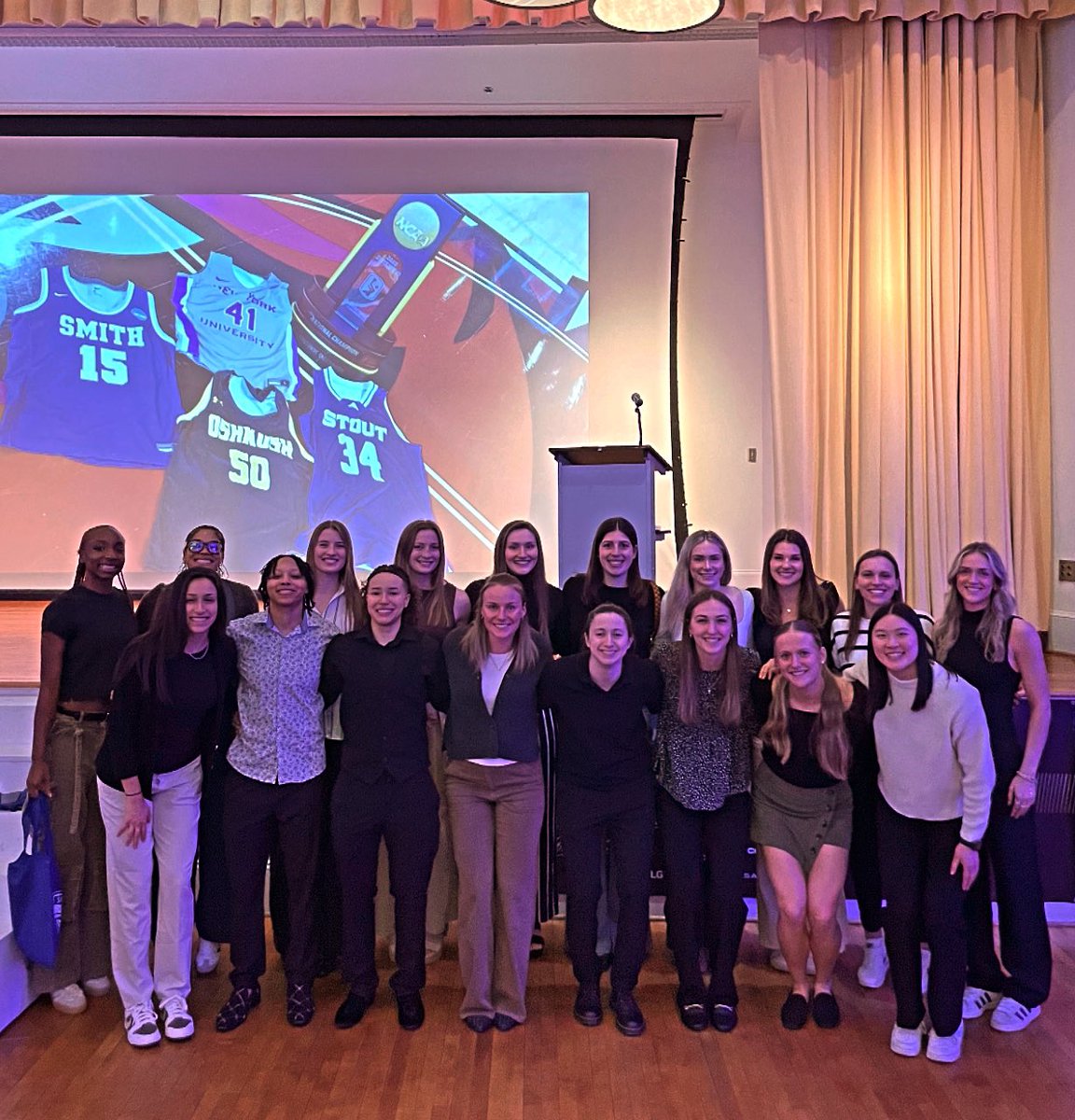 D3 Women’s Basketball All-Stars (@d3wbballstars) on Twitter photo Banquet in the books! A great first night to kick off the All-Star weekend. Thank you to all who made tonight so special!
<a href="/WBCA1981/">Women’s Basketball Coaches Association</a> <a href="/NCAADIII/">NCAA Division III</a> Banquet in the books! A great first night to kick off the All-Star weekend. Thank you to all who made tonight so special!
<a href="/WBCA1981/">Women’s Basketball Coaches Association</a> <a href="/NCAADIII/">NCAA Division III</a>