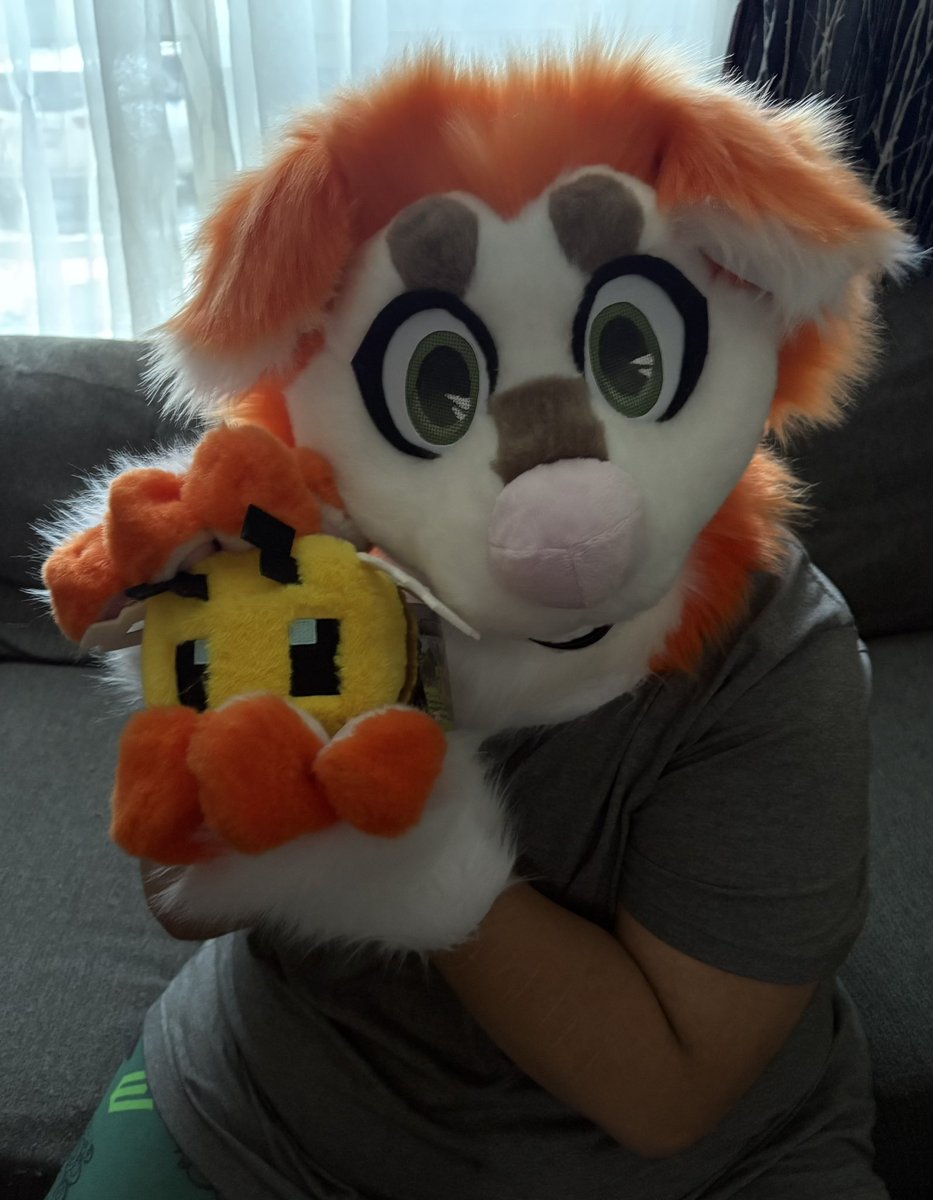 Bluthesourpup's tweet photo. Chilling w my Minecraft bee 🐝
#Fursuit #Furry #Minecraftbee https://t.co/HnsUj3qD6P