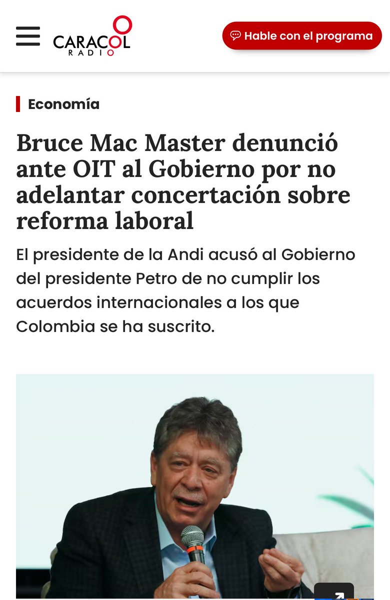 Que MENTIRA
Comenzando gobierno <a href="/petrogustavo/">Gustavo Petro</a> se realizaron más de 10 reuniones de la comisión d concertación,⁦<a href="/cutcolombia/">Central Unitaria de Trabajadores</a>⁩ ⁦<a href="/ctccolombia/">Confederación de Trabajadores de Colombia CTC</a>⁩ y ⁦<a href="/CGTCol/">CGT Oficial Colombia</a>⁩ presentaron un articulado d reforma laboral,gremios económicos únicamente se dedicaron a criticar.⁦⁦<a href="/ilo/">International Labour Organization</a>