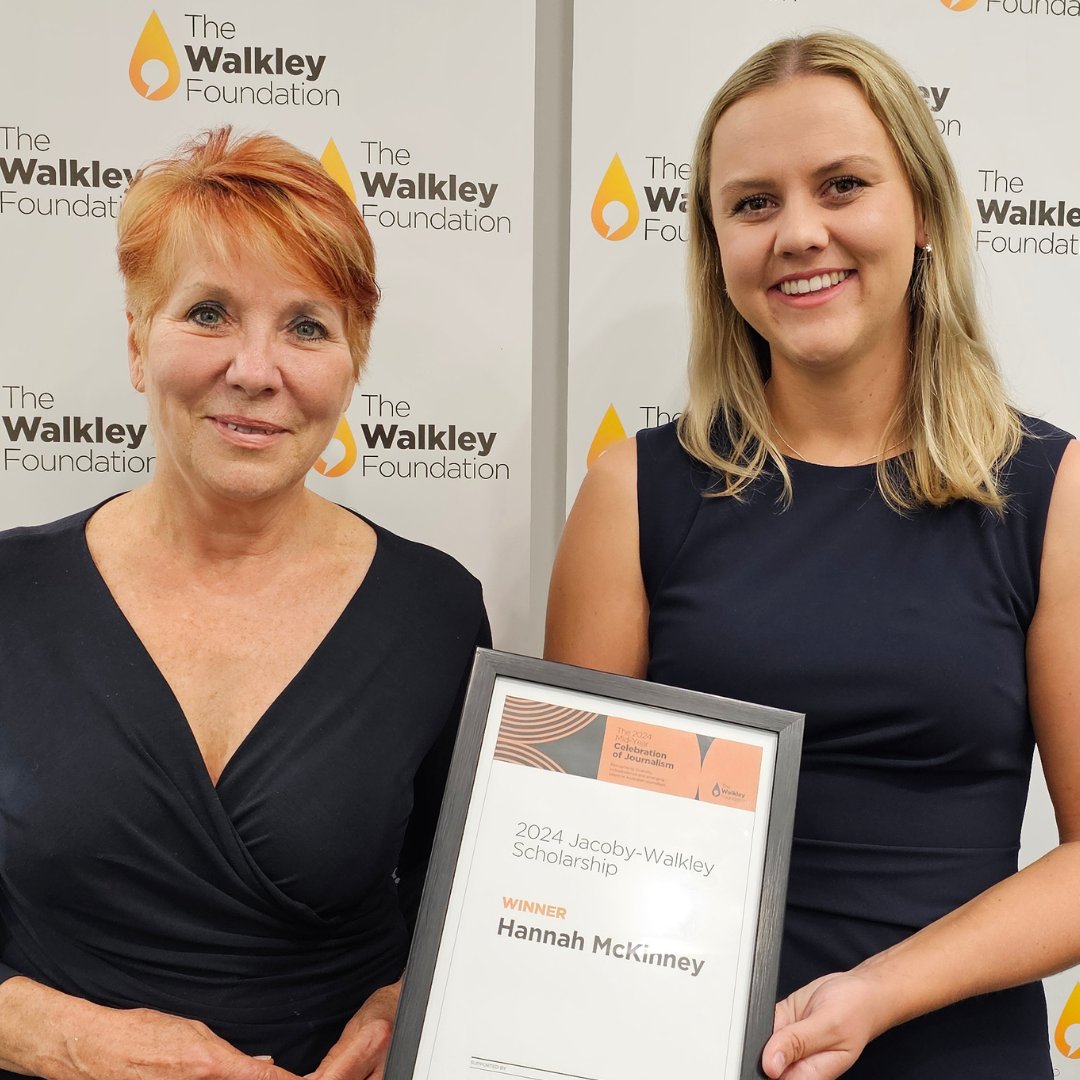 Apply now for the Jacoby-Walkley Scholarship with Nine. The winner will receive a $12,000 stipend and a 10-week placement with Nine, Sydney working across video, news, Today, A Current Affair, and 60 Minutes - followed by 2 weeks with the Walkleys. walkleys.com/professional-d…