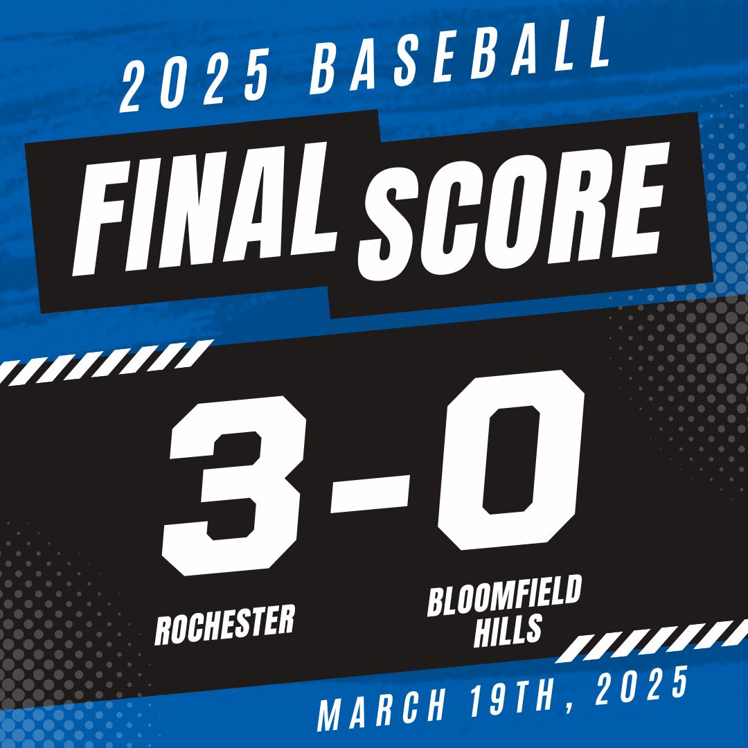 Coach Magiera (@rhs_baseball) on Twitter photo Opening Day win for Varsity today, 3-0 vs Bloomfield Hills. JV also gets a big win over Bloomfield Hills 9-3. <a href="/RHSFalcons/">Rochester High School</a> <a href="/OAAathletics/">OAA Athletics</a> <a href="/SOFisgood/">Soldiers Of Fortune</a> <a href="/rochcommschools/">Rochester Community Schools</a> <a href="/MrWrinkleRHS/">Josh Wrinkle</a> <a href="/ColdWeatherBats/">Cold Weather Bats</a> <a href="/PrepBaseballMI/">Prep Baseball Michigan</a> <a href="/MHSBCA1/">MHSBCA</a> Opening Day win for Varsity today, 3-0 vs Bloomfield Hills. JV also gets a big win over Bloomfield Hills 9-3. <a href="/RHSFalcons/">Rochester High School</a> <a href="/OAAathletics/">OAA Athletics</a> <a href="/SOFisgood/">Soldiers Of Fortune</a> <a href="/rochcommschools/">Rochester Community Schools</a> <a href="/MrWrinkleRHS/">Josh Wrinkle</a> <a href="/ColdWeatherBats/">Cold Weather Bats</a> <a href="/PrepBaseballMI/">Prep Baseball Michigan</a> <a href="/MHSBCA1/">MHSBCA</a>