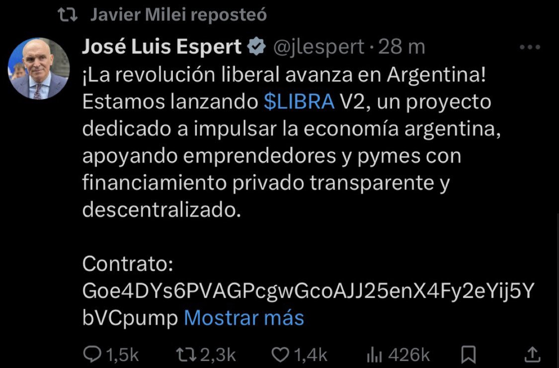 DavidBrownie84's tweet photo. Javier Milei:  le hackearon la cuenta (guiño guiño) a Espert (guiño guiño) No inviertan en libra 2 (guiño guiño) https://t.co/fhQZs5HW7u