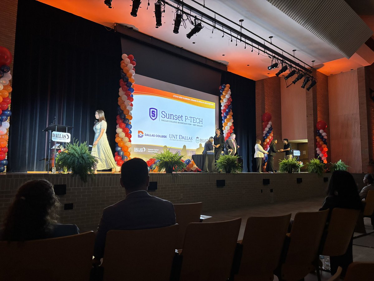 Honoring our Sunset P-TECH students at the annual Letter of Intent Ceremony. These future educators will be guaranteed a teaching position in Dallas ISD after earning their degree and certification! How exciting! <a href="/SunsetCA17/">Sunset P-TECH</a> <a href="/DavidJLee25/">David Lee</a>