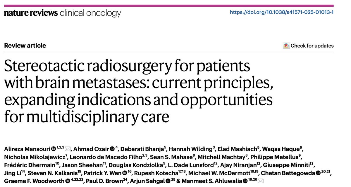 Alireza Mansouri (@dramansouri) on Twitter photo 🚨 Check out our latest article on the multi-disciplinary management of brain metastases published in <a href="/NatRevClinOncol/">NatureRevClinOncol</a> 🚨 Huge team effort, laying out the latest developments while also highlighting how much gap still exists in the literature. go.nature.com/41GQt5W 🚨 Check out our latest article on the multi-disciplinary management of brain metastases published in <a href="/NatRevClinOncol/">NatureRevClinOncol</a> 🚨 Huge team effort, laying out the latest developments while also highlighting how much gap still exists in the literature. go.nature.com/41GQt5W