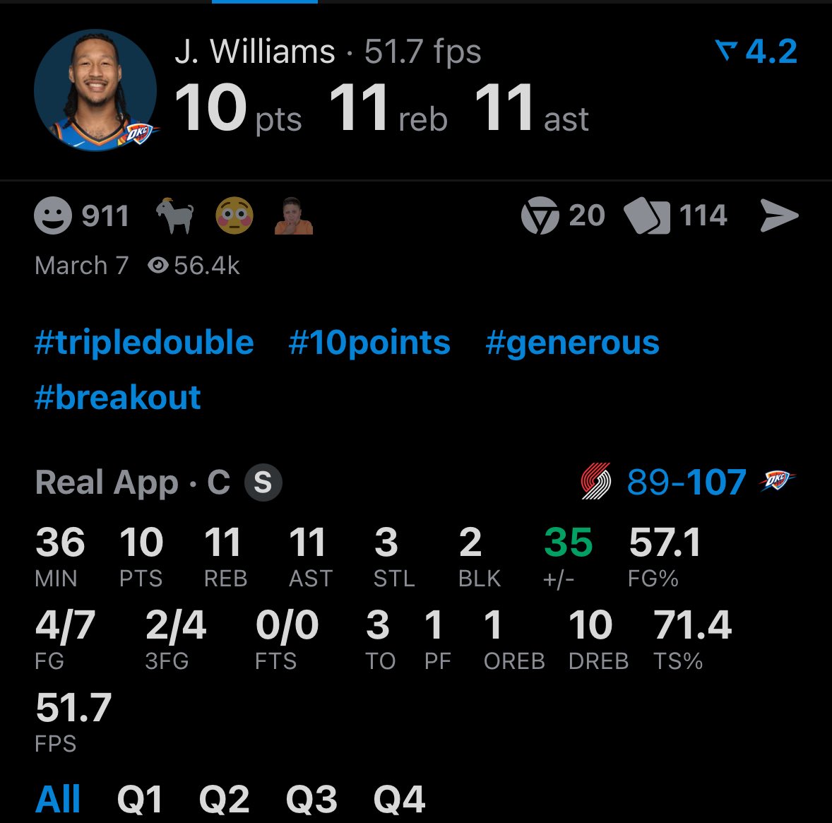 AllStarJdub's tweet photo. in the two games he was allowed to play like jokic he got triple doubles and was +35 and im supposed to believe that what jokic does is special? https://t.co/ZCbpnddZVW