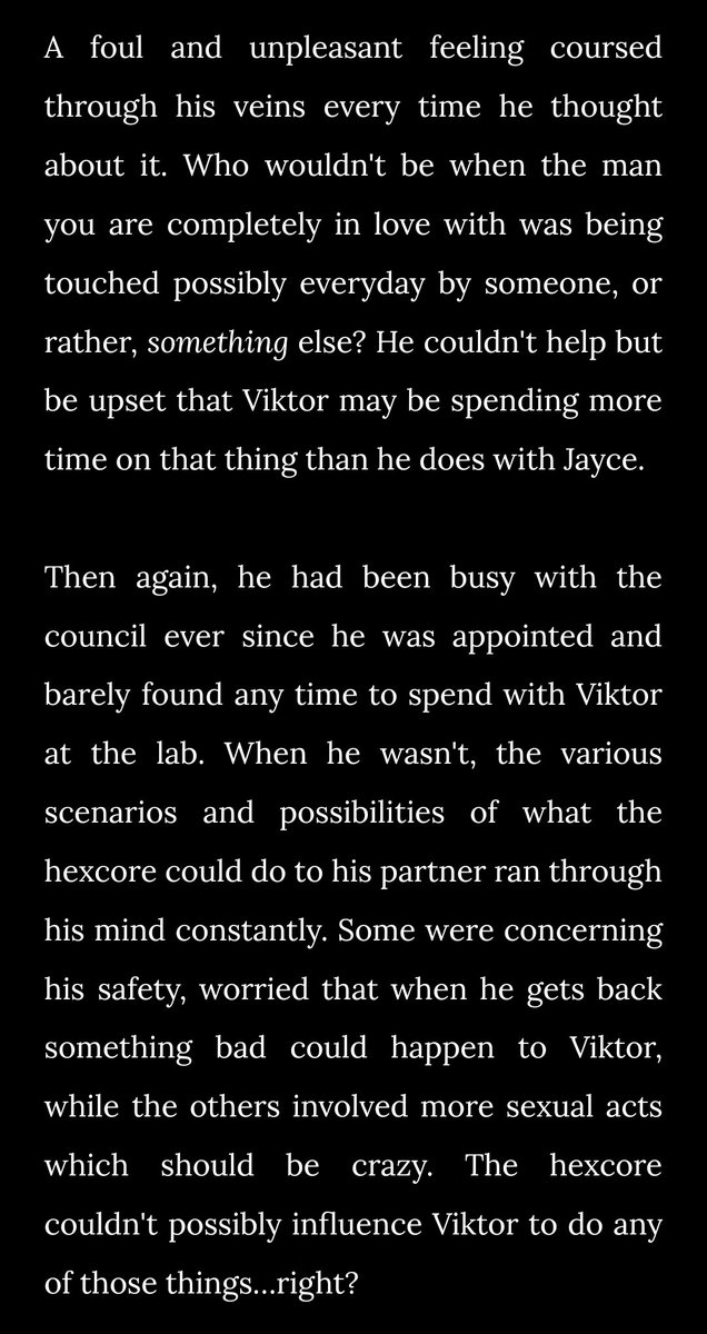 KaeSilog's tweet photo. #darkjayvikweek #jayvik
@darkjayvikweek
My submission for dark jayvik week day 4: Jealousy ๐ฆ
Tags: smut, vaginal sex, jealousy
Also on Ao3 -> link: https://t.co/XNLucZAM1P
4/9 https://t.co/tUm1yVhPtN