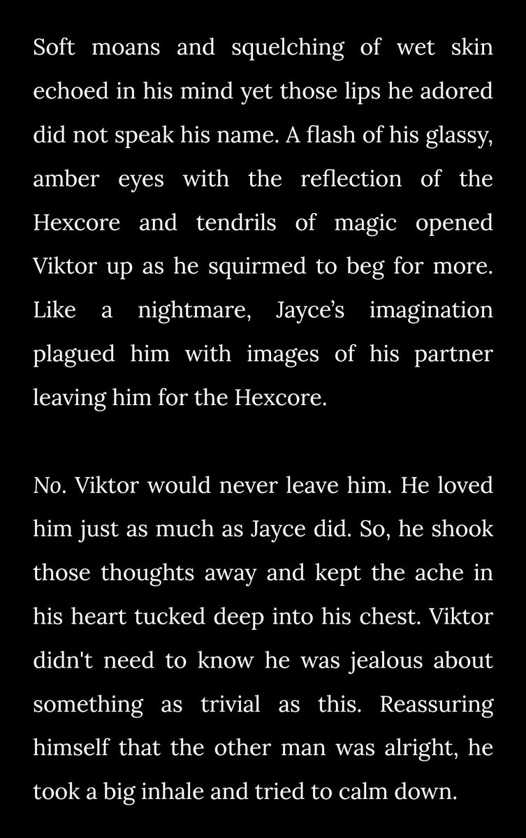 KaeSilog's tweet photo. #darkjayvikweek #jayvik
@darkjayvikweek
My submission for dark jayvik week day 4: Jealousy ๐ฆ
Tags: smut, vaginal sex, jealousy
Also on Ao3 -> link: https://t.co/XNLucZAM1P
4/9 https://t.co/tUm1yVhPtN