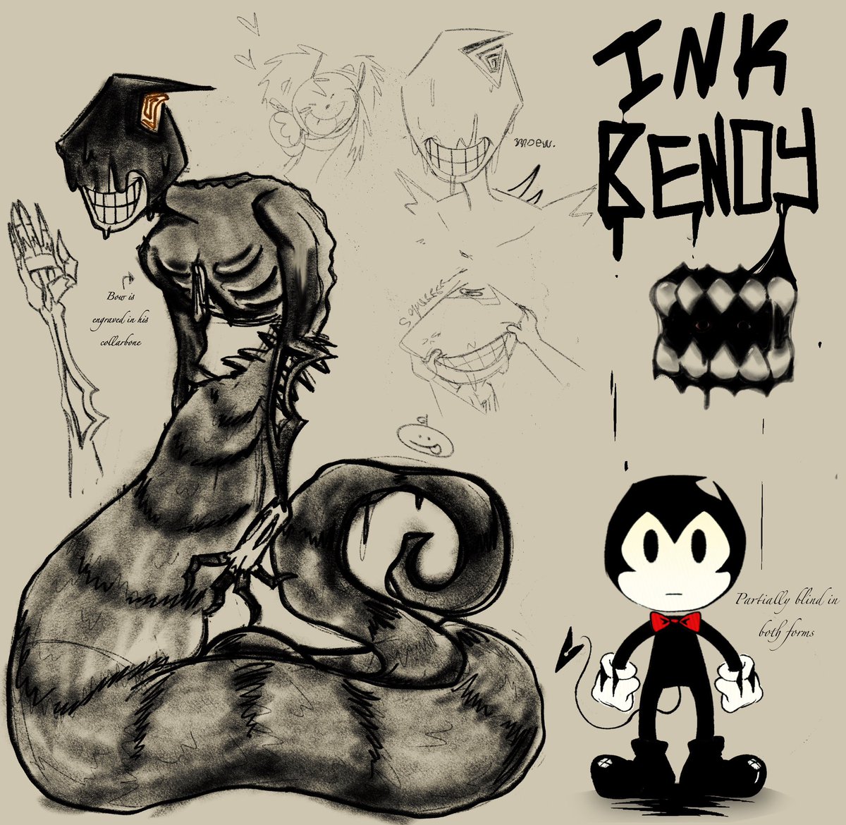 FourtuneIV's tweet photo. Trying to get out of my comfort zone and actually draw him, I always thought he looked cooler with a snake body butttt I’m not entirely satisfied with how it turned out, it is OKAY THOUGH‼️🙏

#BATDRFanart #AftermathAU https://t.co/yyxGtGiVqB