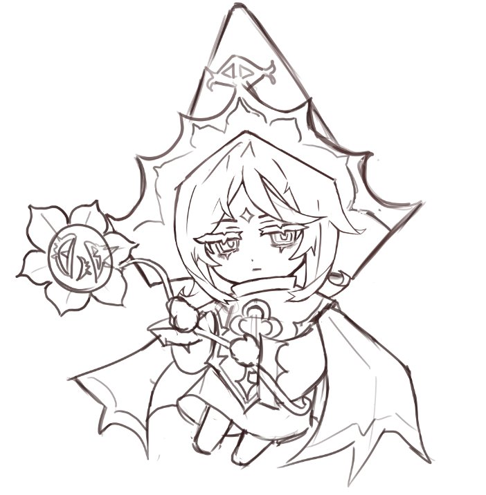 Wip... Might turn truthless recluse into a keychain if this goes well... I need more cookie run merch 😢😢 #CRK #cookierunkingdom