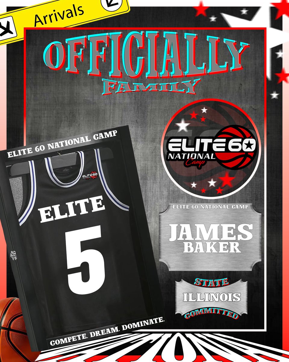 Class of 2026 6’3 88 West Pro 16 (IL) James Baker is OFFICIALLY apart of the Elite 60 Family and will be LIVE in action at the Elite 60 National Camp.