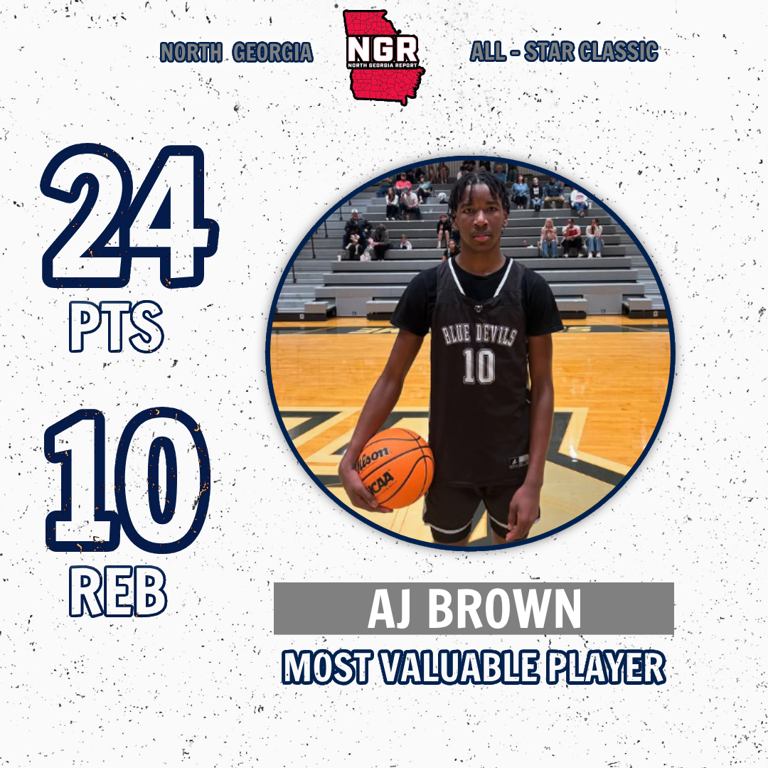 Elbert County High School Boys Basketball (@elberthoops) on Twitter photo Congrats to <a href="/AjBrown_10/">Anthony “AJ” Brown</a> who last week competed in the North Georgia All-Star Classic. Aj continued his double double ways by scoring 24 points and grabbing 10 rebounds earning him the 2025 Junior Boys MVP Award. Congrats, Aj!
#hornsup #bringtheheat🔥 Congrats to <a href="/AjBrown_10/">Anthony “AJ” Brown</a> who last week competed in the North Georgia All-Star Classic. Aj continued his double double ways by scoring 24 points and grabbing 10 rebounds earning him the 2025 Junior Boys MVP Award. Congrats, Aj!
#hornsup #bringtheheat🔥