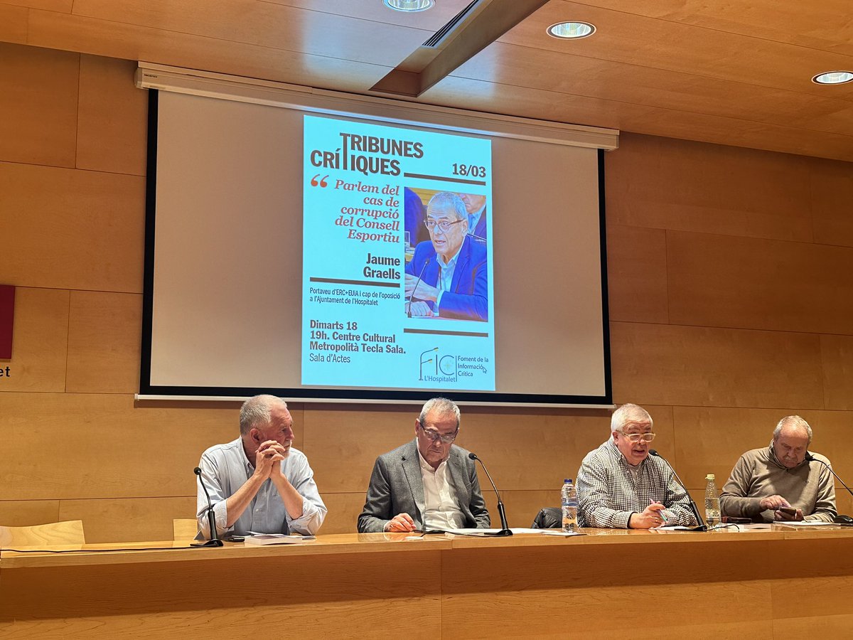 carlescampuzano's tweet photo. Aquesta setmana vaig voler escoltar la història del portaveu de @esquerraLH @jaumegraells a #TribunesCrítiques de la @fic_lh  sobre el cas de corrupció del #ConsellEsportiu, que ell va contribuir a destapar. En Jaume és,sense dubte, un valent! https://t.co/yy9pBrftXN