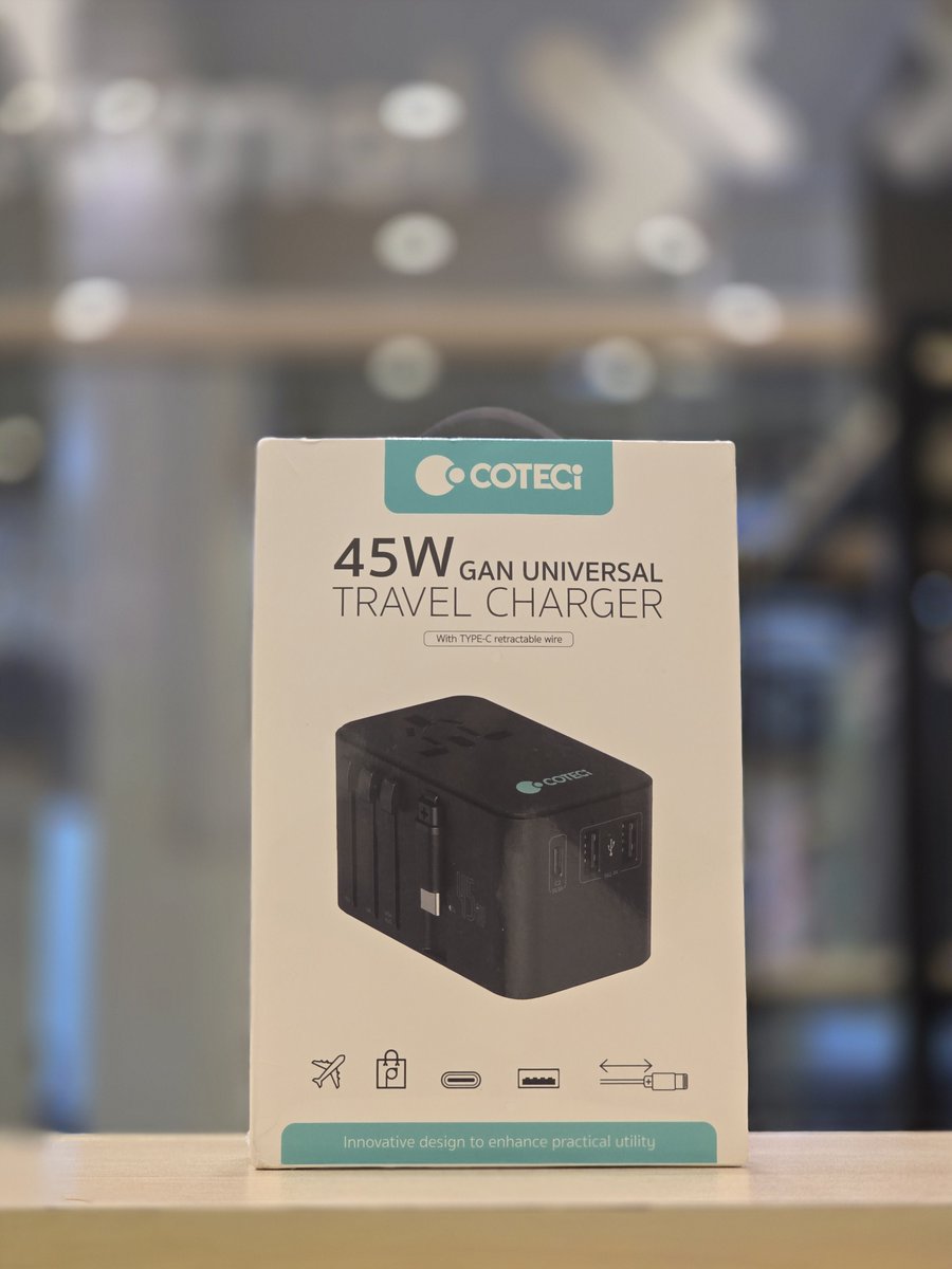 LemakStore's tweet photo. Your Ultimate Travel Companion, the 45Watts GAN Universal Travel Adapter compatible with USA 🇺🇸, China 🇨🇳/ Australia 🇦🇺, UK 🇬🇧,  and EU  🇪🇺  Power Sockets.
Comes with a Rectractable USB-C Cable 

Price : 150,000 UGX

Come check us out and more at Kamu Kamu Plaza FF-36 https://t.co/qRcglPR8qu