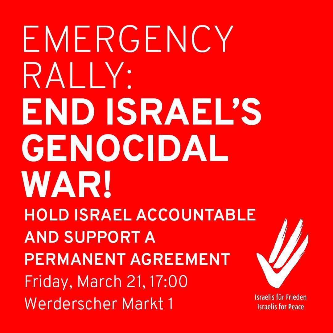 Join us tomorrow in front of the German Foreign Ministry to call for an end to Israel's genocidal war on Gaza!