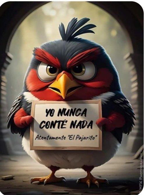 "Me lo ha dicho un pajarito".
Los pajaritos ya empiezan a estar hartos que los encasillen de cotillas.🐦