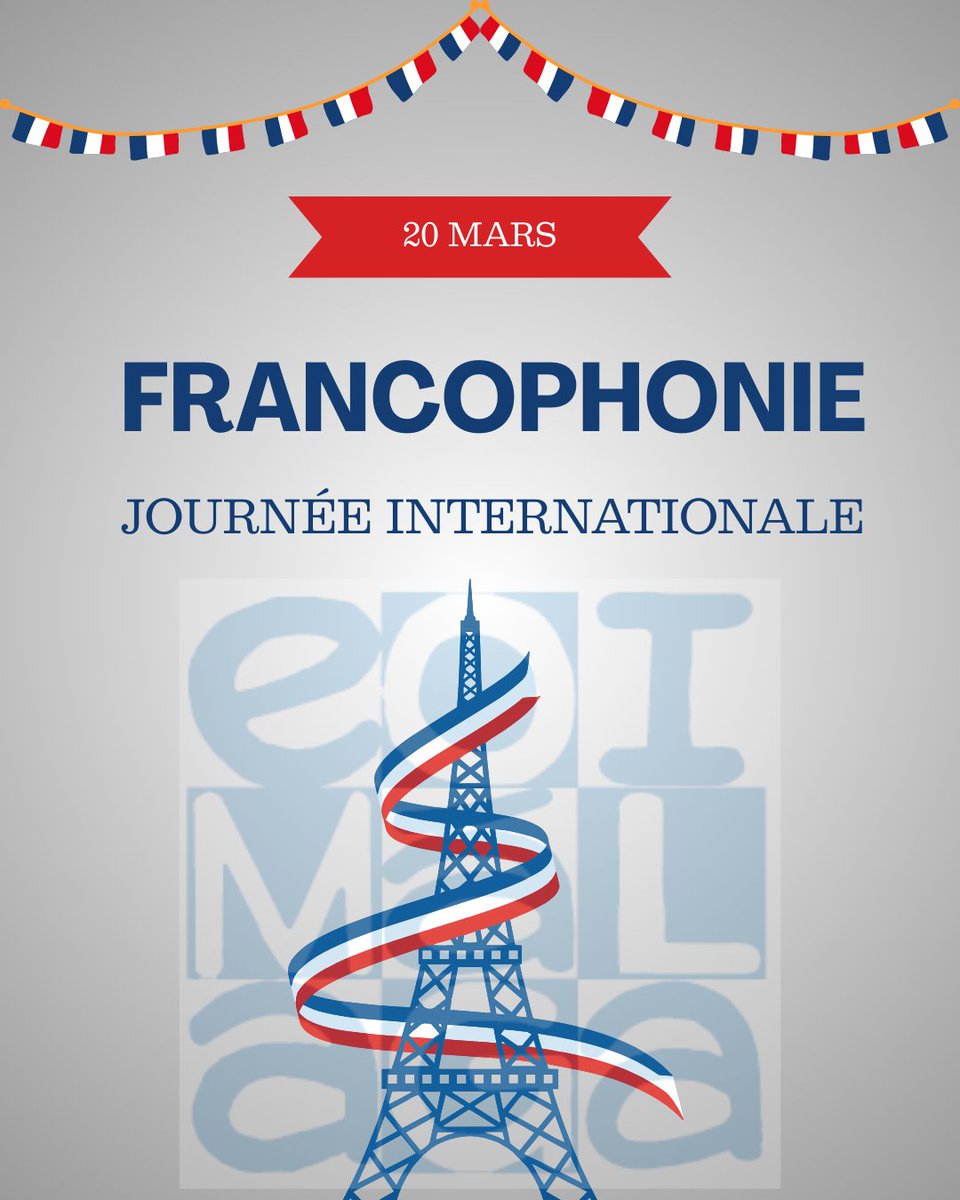🇫🇷  Aujourd’hui, 20 mars, on célèbre la Journée Internationale de la Francophonie, un événement créé en 1970 pour rendre hommage à la langue française et à la diversité culturelle qu’elle représente.🇫🇷
#francés_EOI