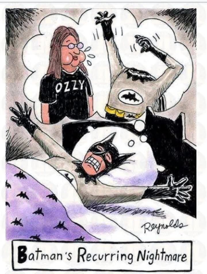 BadHeartMex's tweet photo. Poor baty.
#OzzyRules https://t.co/sMjuMyNMHn