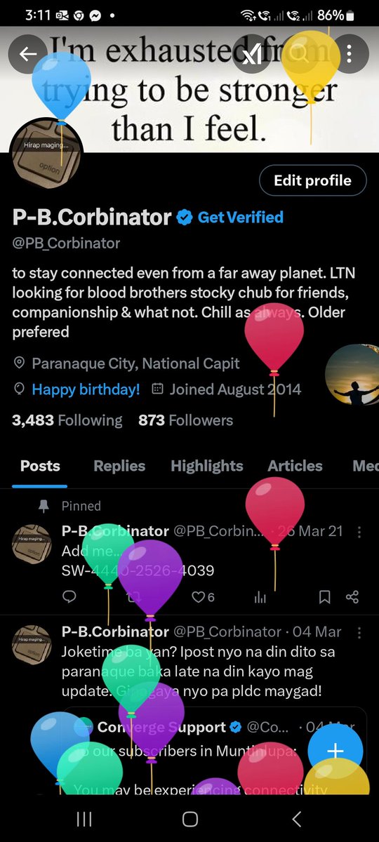 PB_Corbinator's tweet image. Balooooons