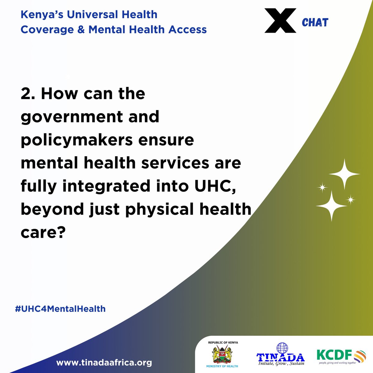 What's the role of policymakers in ensuring mental health is integrated fully into UHC?
#UHC4MentalHealth
