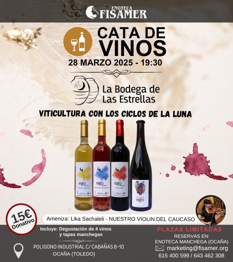 FFisamer's tweet photo. La Bodega de las Estrellas es una bodega única en la tierra manchega! 

Te esperamos en nuestra cata del día 28 de Marzo.

Te lo vas a perder??? 🤪 https://t.co/UGzrNlRo3N