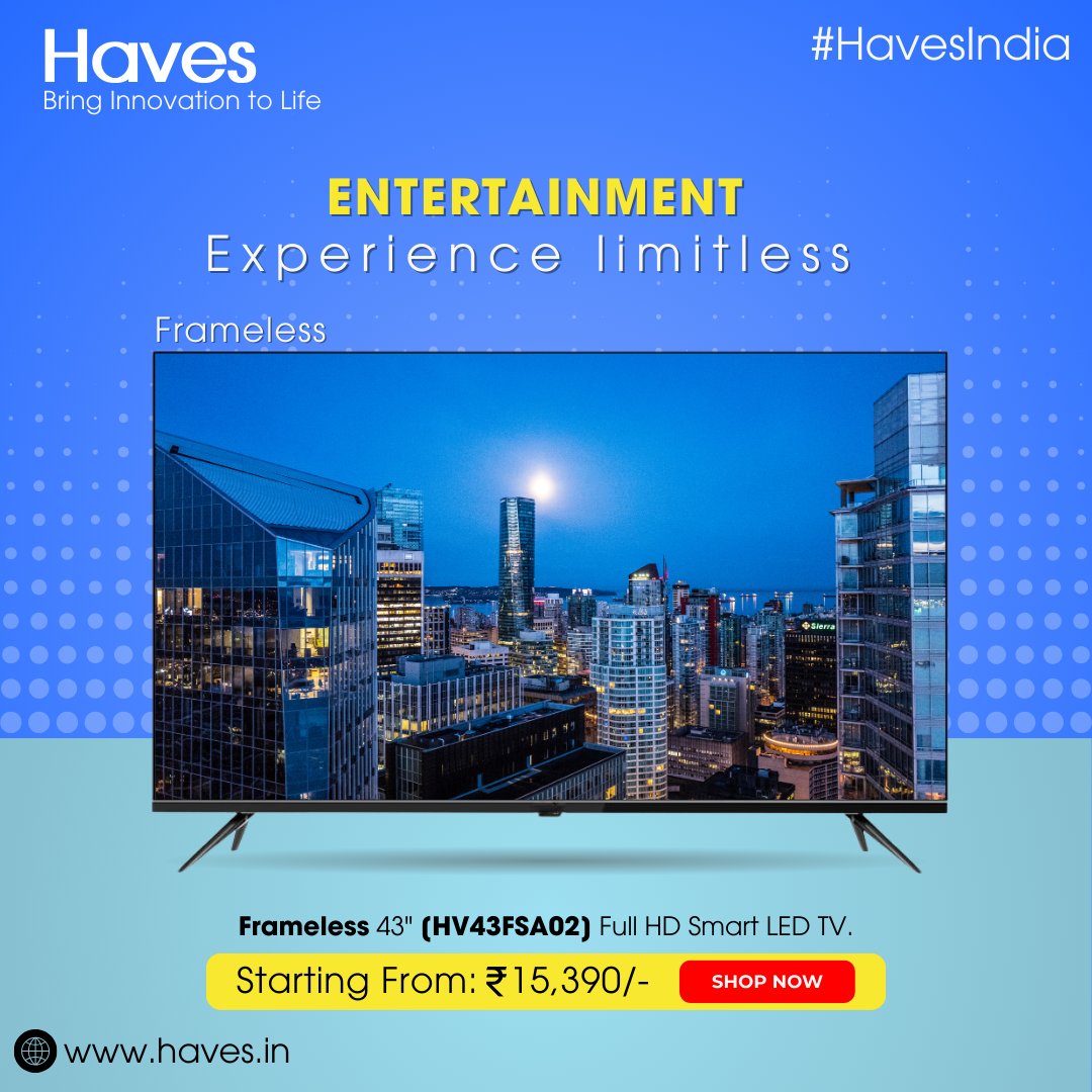 HavesIndia's tweet image. Transform your home entertainment with our 43-inch Full HD Smart LED TV!

Shop Now: haves.in/product/43-inc… 

#Havesledtv #Smartledtv #Onlinesale #Television #Technology #Limitless #Entertainment #WorldSparrowDay #TolakUUTNI #thursdaymotivation