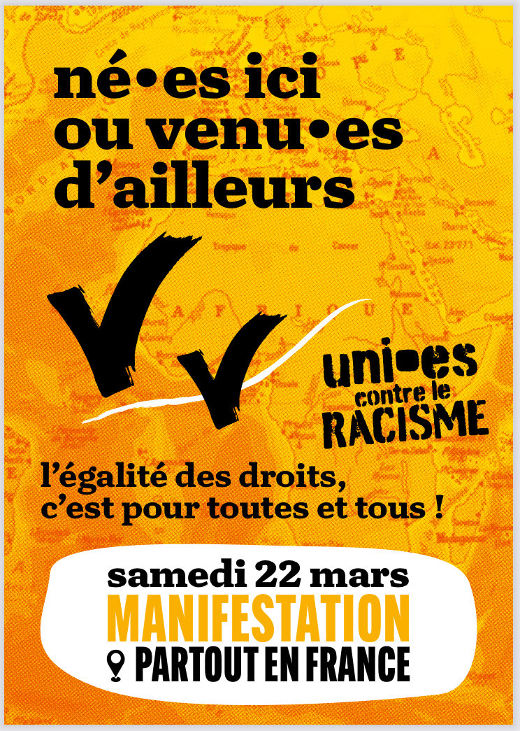 edwyplenel's tweet photo. Samedi 22 mars, marches de la solidarité contre le racisme  dans toute la France à l’appel de ⁦@LDH_Fr ⁦@attac_fr⁩ ⁦@lacimade⁩ ⁦@legisti⁩ ⁦@MrapOfficiel⁩ ⁦@SOS_Racisme⁩ ⁦@lacgtcommunique⁩ ⁦@FsuNationale⁩ ⁦@UnionSolidaires⁩ etc. https://t.co/hipeRMtjk5