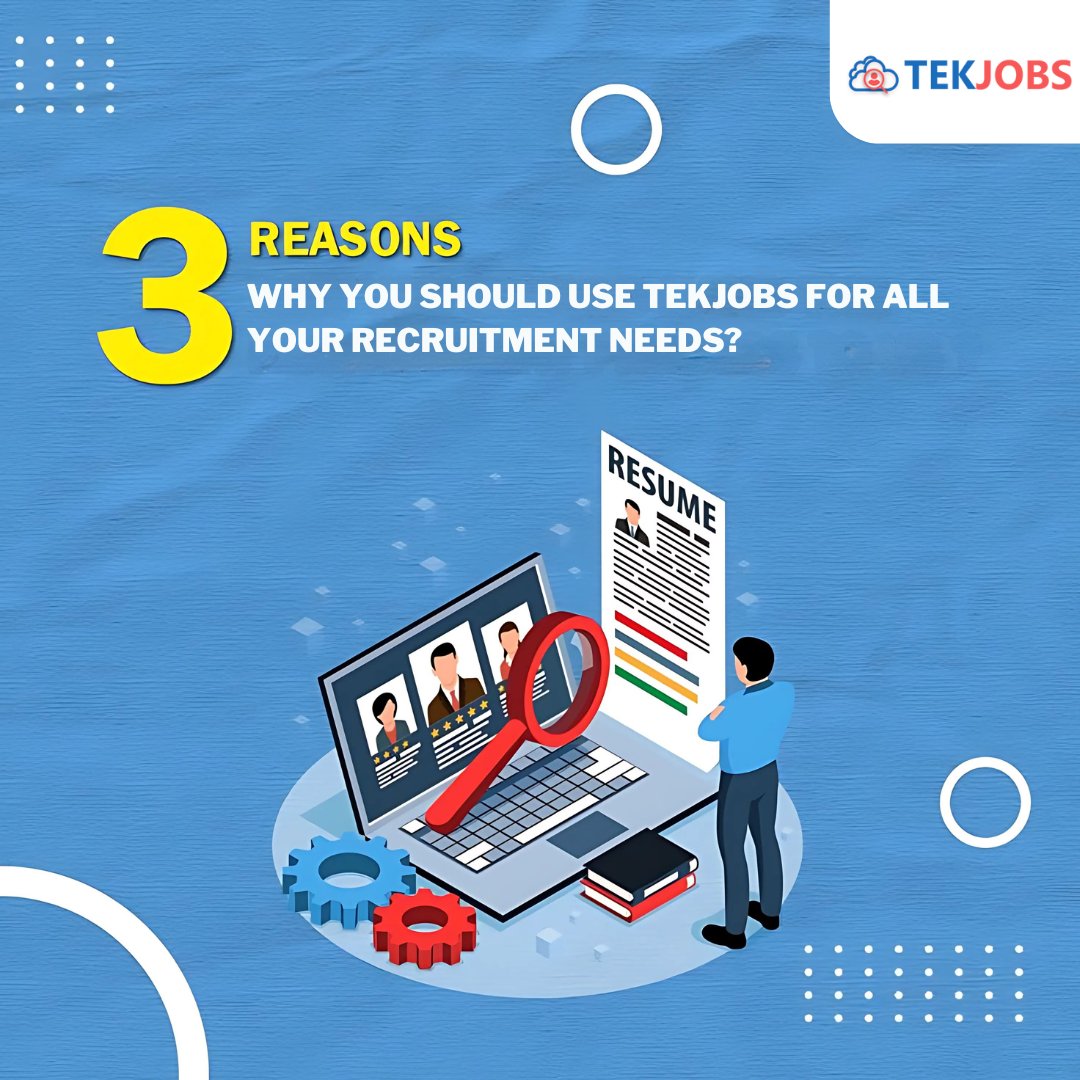 tekjobsofficial's tweet image. Faster, Smarter, Cost-Effective Hiring:

“Looking to hire smarter, faster, and more cost-effectively? TekJobs has got you covered. With automation tools and a 24/7 recruiting workforce, the process has never been this efficient. 🔥 #RecruitmentEfficiency #TechDrivenHiring