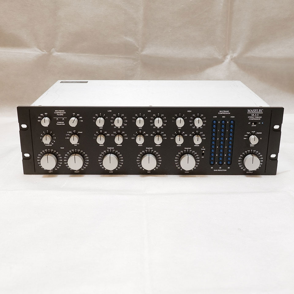 miyajipro's tweet photo. 【#宮地楽器RPM 入荷情報!】
マセレックのマルチバンドコンプレッサー
#MASELEC 「MLA-3」のお買い得中古品が入荷!
https://t.co/vAAMnD7hIH
ステレオ3バンドコンプ
・コンプレッションがかかりすぎたり、バランスが悪いミックスの復元と改善
・通常のEQでは処理ができない場合の音のバランスの変更
・ユニークなリンキングシステムによる、刺激的で新しい音作り
に最適です!
※付属品は電源ケーブルのみとなります。
店頭でのご試聴も可能です!来店のご予約は以下フォームから
https://t.co/VTiCd0FzR0