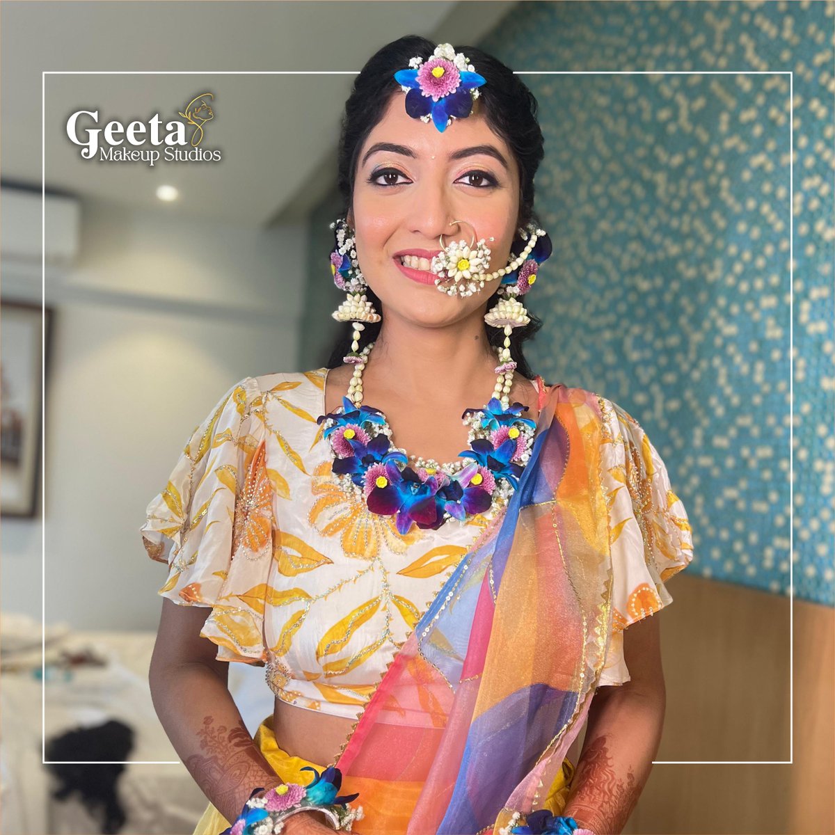 geetasmakeup99's tweet photo. "Glow like a goddess on your Haldi day! ✨ This stunning floral-inspired look is all about soft glam &amp; vibrant beauty. 💛💐 Ready to shine on your big day?

📍 Book your bridal makeover now!
📲 +91 8369990499 | +91 7567706859
[Bridal makeup] [Haldi look] [Indian wedding] https://t.co/RVJPEGB7F9
