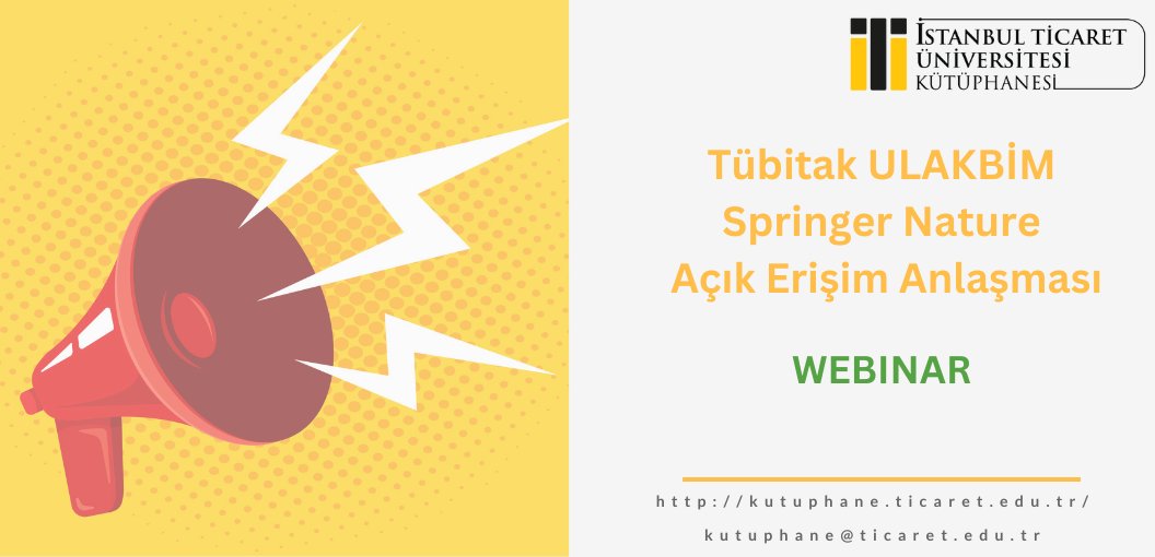 ktpticaret's tweet photo. Springer Hibrit Dergilerinde  Ücretsiz  Açık Erişim Yayın Anlaşması Eğitim Webinar'ı   26 Mart 2025, Çarşamba Günü Gerçekleşecektir. Detaylar İçin : https://t.co/UCYU4f1Rwe https://t.co/jhOe8Kuczy