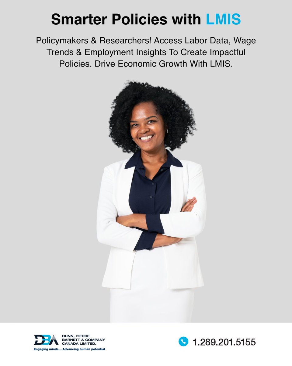 DunnCanada's tweet photo. Smarter Policies with LMIS
📢 Policymakers & researchers! Access labor data, wage trends & employment insights to create impactful policies. Drive economic growth with LMIS.
🔗 Learn more: https://t.co/lonG2fY8j6
#PolicyMaking #EconomicGrowth #DPBGlobal #LaborEconomics #LMIS https://t.co/PGa1czzdI8