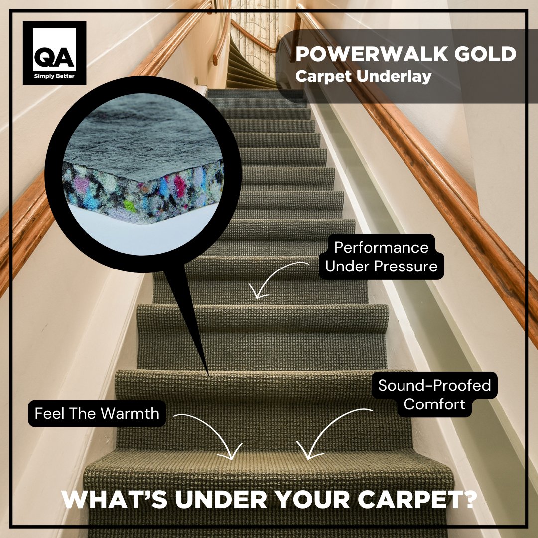 💥 Meet PowerWalk Gold! 💥 The Underlay That Does It All for Your Home! 🏠✨
Looking for unbeatable comfort and durability underfoot? PowerWalk Gold has you covered!
qaflooringsolutions.com/carpet-underla…
QA - Simply Better.
#flooring #underlay