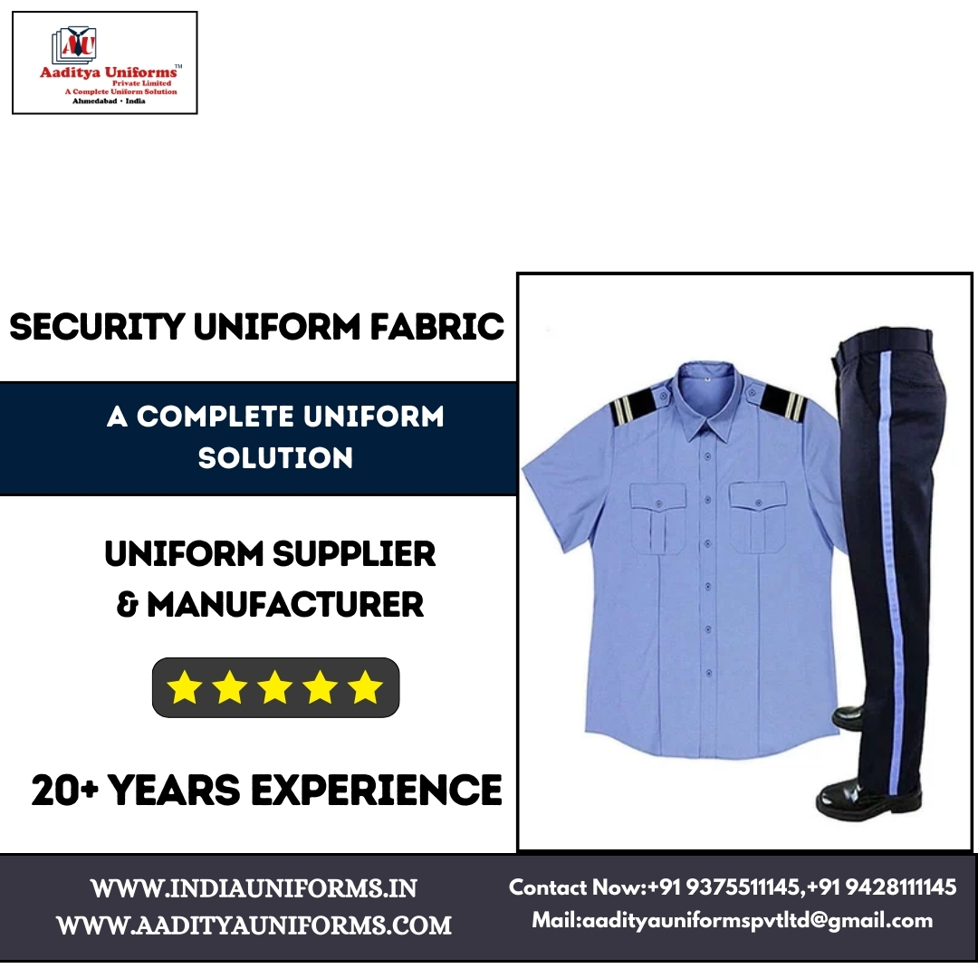 Aadityauniform's tweet image. Security Uniform Fabric Available At Aaditya Uniforms

#SecurityFabric
#UniformTextile
#DurableFabric
#WorkwearMaterial
#SecurityUniforms
#HeavyDutyFabric
#IndustrialTextile
#ProfessionalWear
#TacticalFabric
#UniformSupplier
#aadityauniforms 
#ahemdabad