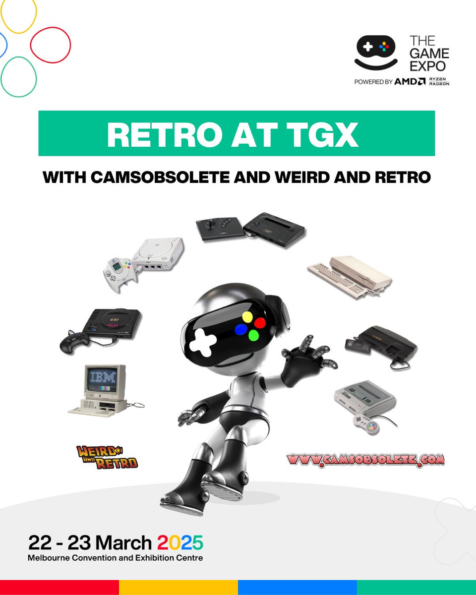 The Retro Zone at #TGX returns thanks to our friends <a href="/WeirdAndRetro/">Weird And Retro</a> &amp; <a href="/Octamed/">Octamed</a> ! 🕹️

The Retro Zone boasts a huge selection of retro systems and games available for freeplay! From the Sega Dreamcast, to the Commodore 128D, there is something for everyone at the Retro Zone 🙌