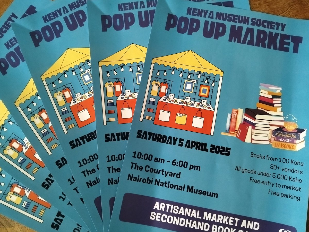 MuseumSociety's tweet photo. We are getting ready ๐บ๐
โ๏ธ 30+ vendors
โบ๏ธ Pocket friendly prices
๐ ๐ Lots of second hand books
๐ Free entry
๐ Ample parking
...and a chance to #knowyourmuseum
Saturday 5 April
๐ @museumsofkenya
@kot @nairobinow @KenyaBuzz
Karibuni ๐ป https://t.co/RSd7XB4TOy