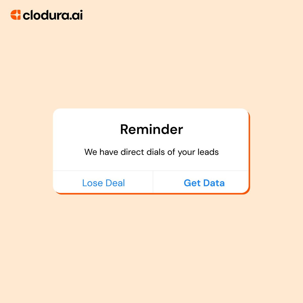 Clodura's tweet image. Why lose a good deal? Get the data you need today!

#CloduraAI #Salesdata #Intentdata #GetData