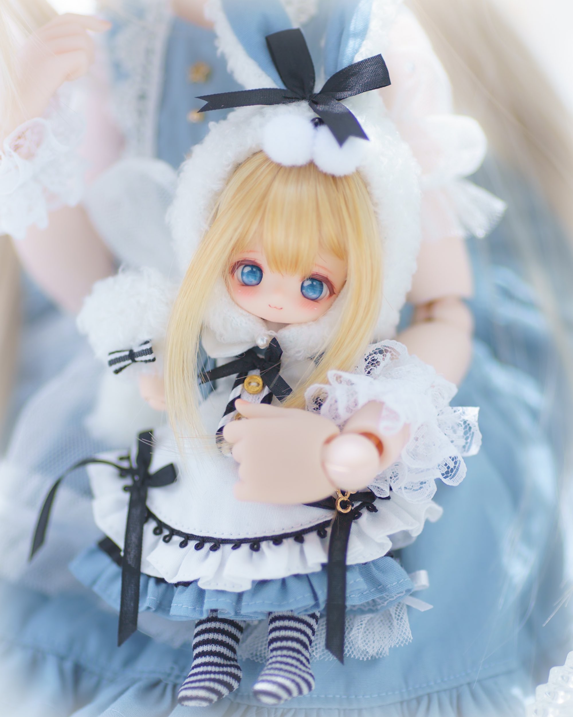 ボンバーちゃん』カスタムアイシードール ホワイトボアウイッグ