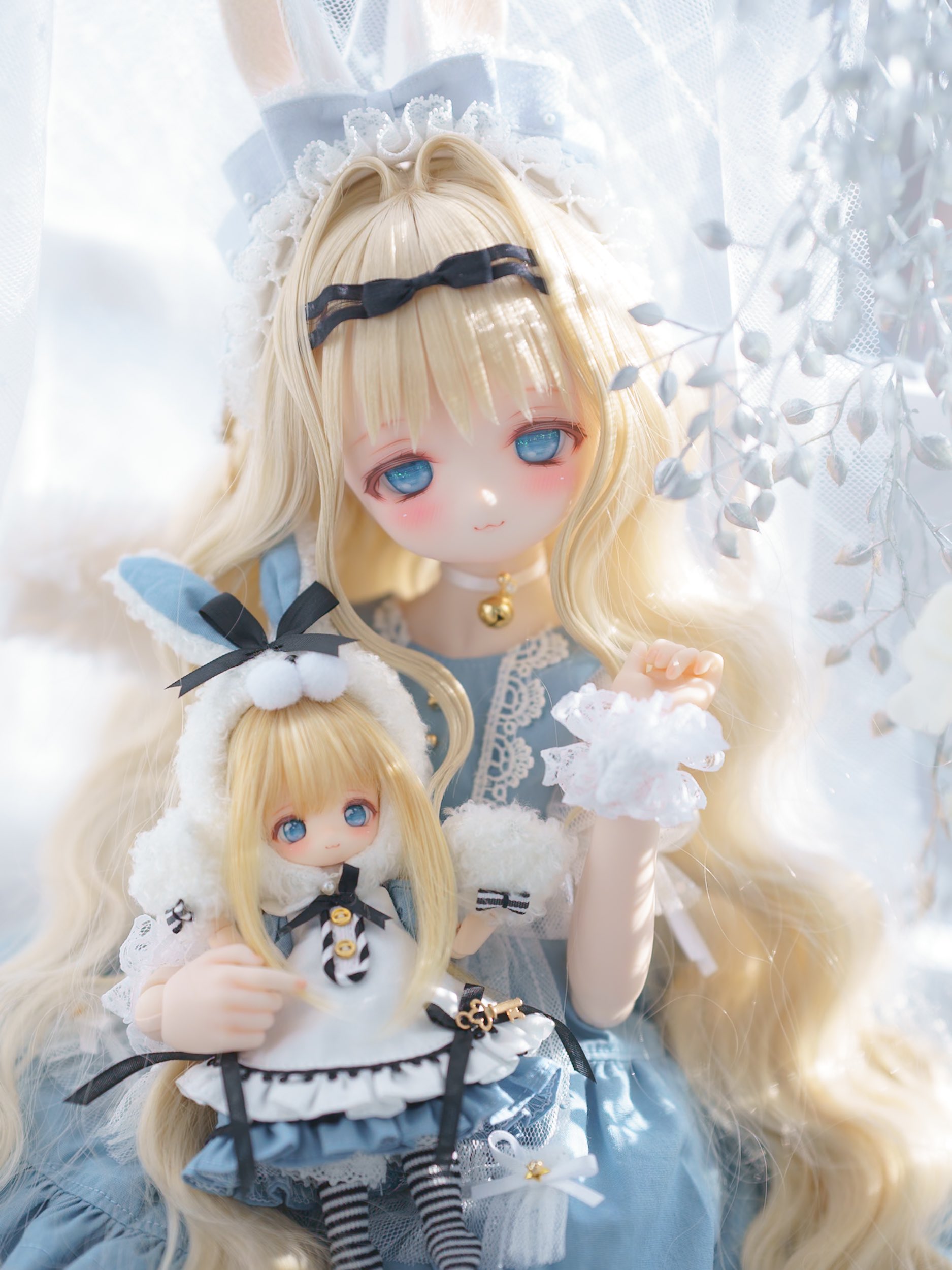 ボンバーちゃん』カスタムアイシードール ホワイトボアウイッグ