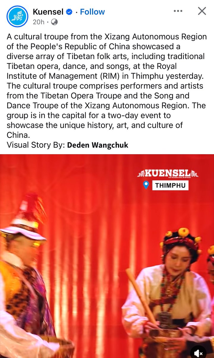 When we Tibetans respects Bhutan sovereignty with the belief that we shares many historical, cultural and common values, it is disheartening to see Bhutan playing tunes with the China’s coercive rule over Tibet. Big No to Xizang.. China’s charm offensive is no good to Bhutan.